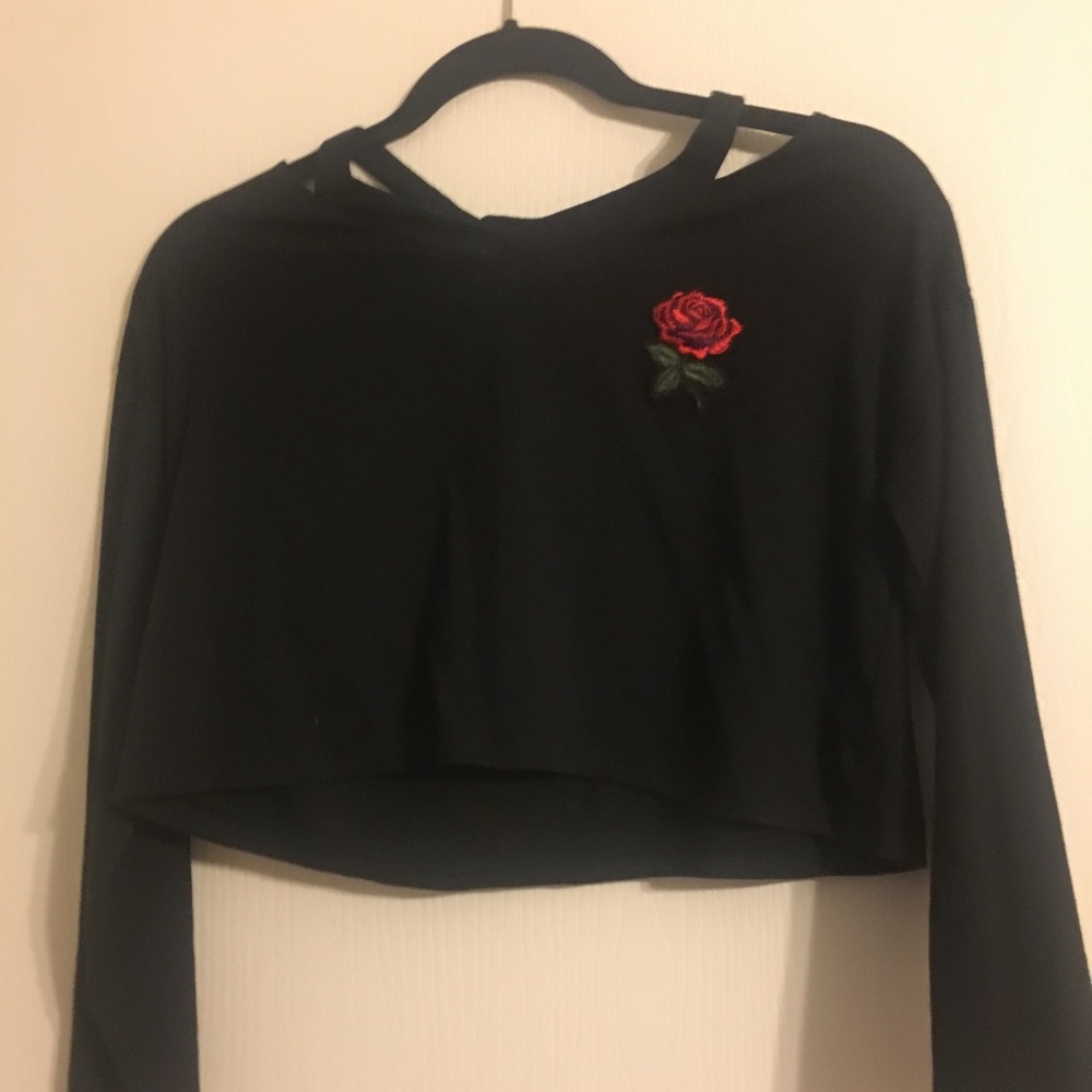 Black off shoulder shirt
